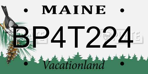 BP4T224 Maine License Plate
