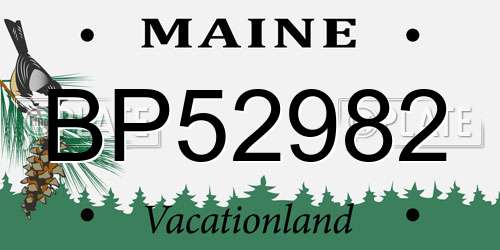 BP52982 Maine License Plate