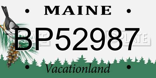 BP52987 Maine License Plate