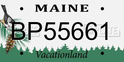 BP55661 Maine License Plate