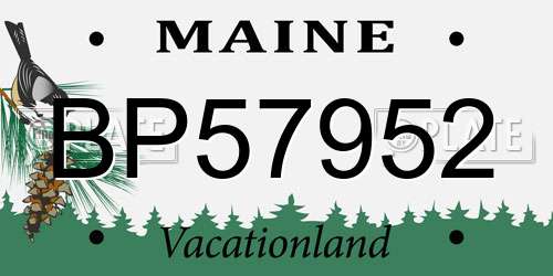 BP57952 Maine License Plate