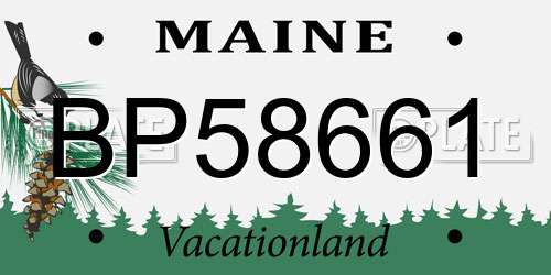 BP58661 Maine License Plate