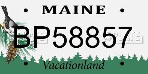 BP58857 Maine License Plate