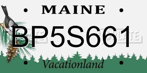 BP5S661 Maine License Plate