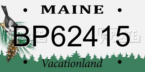 BP62415 Maine License Plate