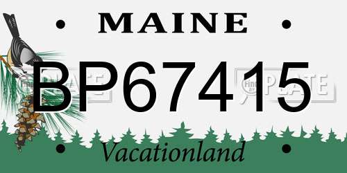 BP67415 Maine License Plate