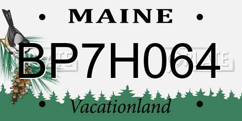 BP7H064 Maine License Plate