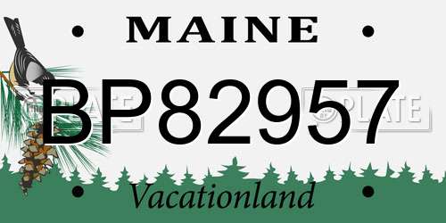 BP82957 Maine License Plate