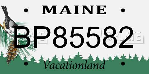 BP85582 Maine License Plate