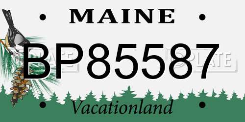 BP85587 Maine License Plate