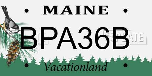 BPA36B Maine License Plate