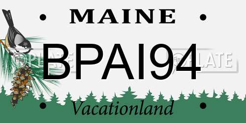 BPAI94 Maine License Plate