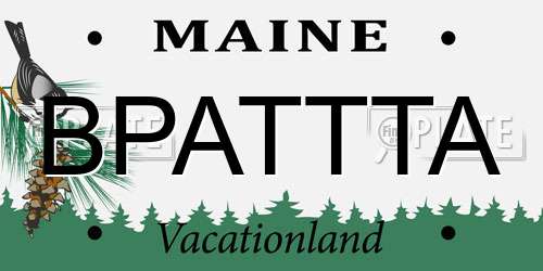 BPATTTA Maine License Plate