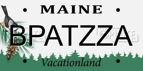 BPATZZA Maine License Plate
