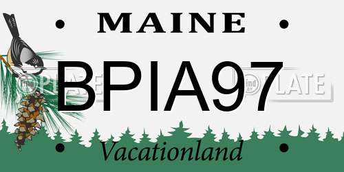 BPIA97 Maine License Plate