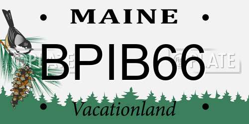 BPIB66 Maine License Plate
