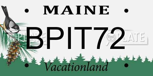 BPIT72 Maine License Plate