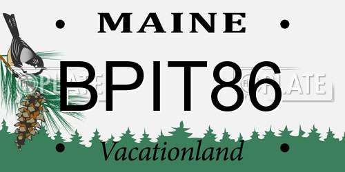 BPIT86 Maine License Plate