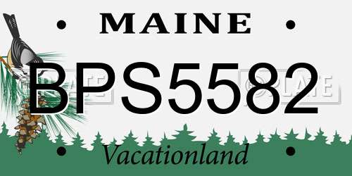 BPS5582 Maine License Plate