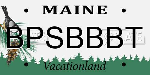 BPSBBBT Maine License Plate