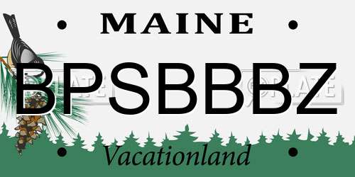BPSBBBZ Maine License Plate