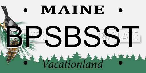 BPSBSST Maine License Plate