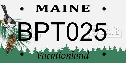 BPT025 Maine License Plate