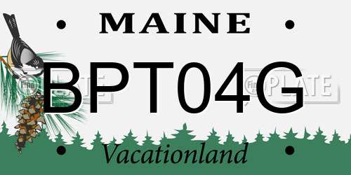 BPT04G Maine License Plate