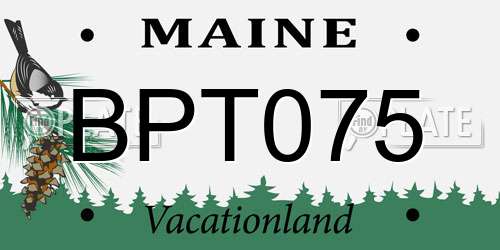 BPT075 Maine License Plate