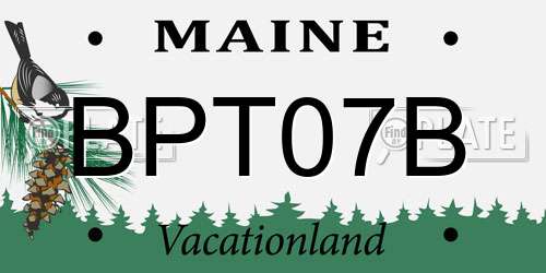BPT07B Maine License Plate
