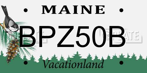 BPZ50B Maine License Plate