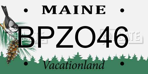 BPZO46 Maine License Plate