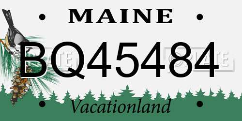 BQ45484 Maine License Plate