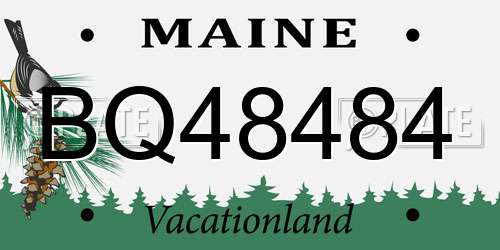 BQ48484 Maine License Plate