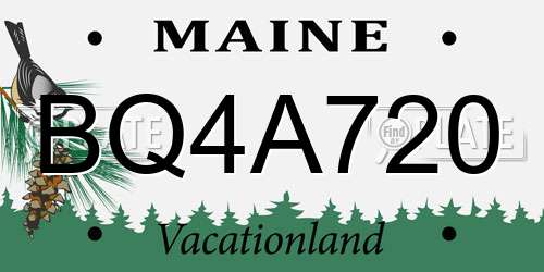 BQ4A720 Maine License Plate