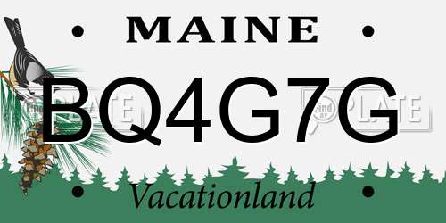 BQ4G7G Maine License Plate