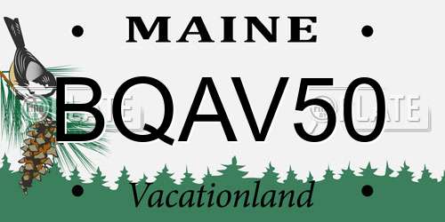 BQAV50 Maine License Plate