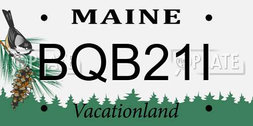 BQB21I Maine License Plate