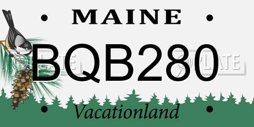BQB280 Maine License Plate