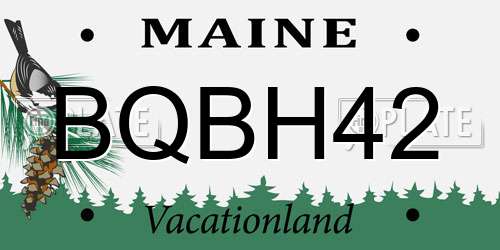 BQBH42 Maine License Plate