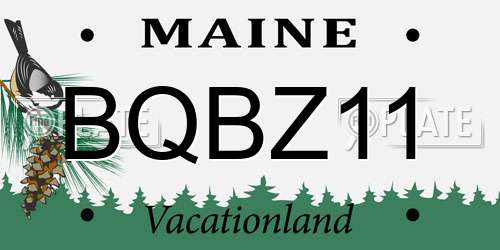 BQBZ11 Maine License Plate