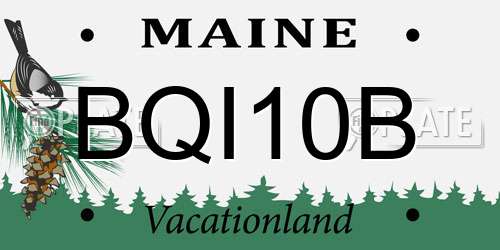 BQI10B Maine License Plate