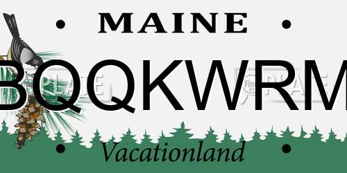 BQQKWRM Maine License Plate