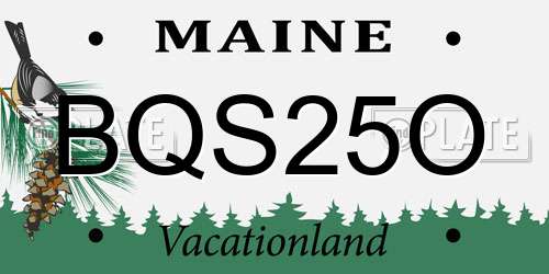 BQS25O Maine License Plate
