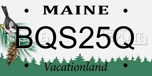 BQS25Q Maine License Plate