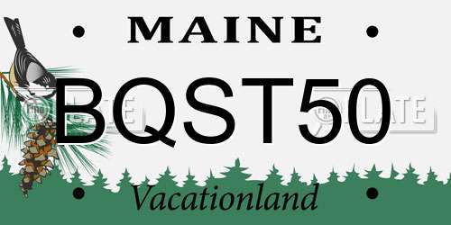 BQST50 Maine License Plate