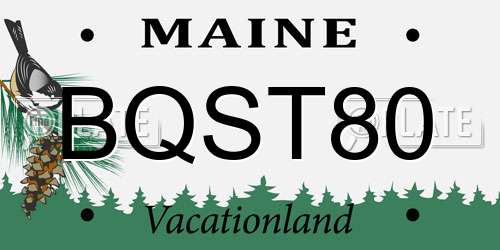BQST80 Maine License Plate