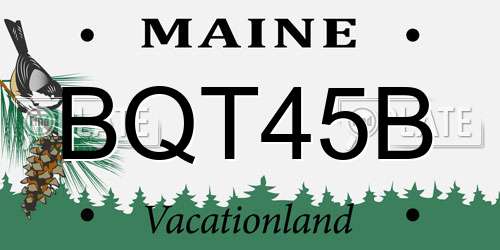 BQT45B Maine License Plate