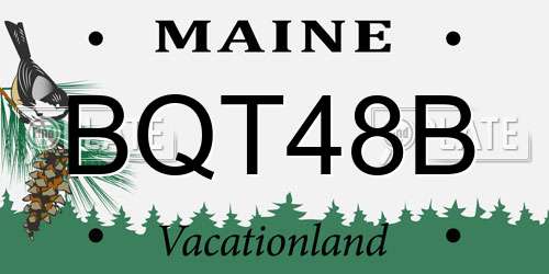 BQT48B Maine License Plate