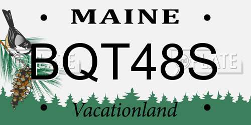 BQT48S Maine License Plate